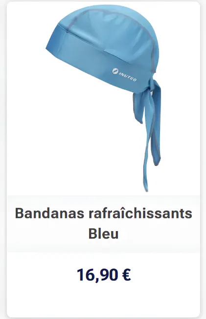 Bandana rafraîchissant bleu